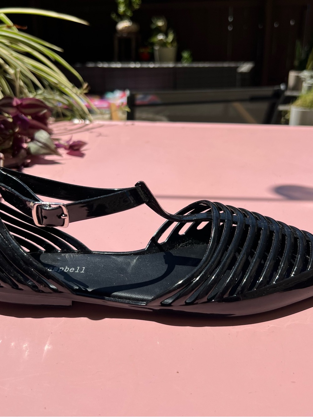 Jeffrey Campbell Black Squeaky Jelly Flat | Size 9 - Picture 5 of 7